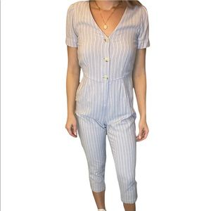 Lavender pinstripe jumpsuit